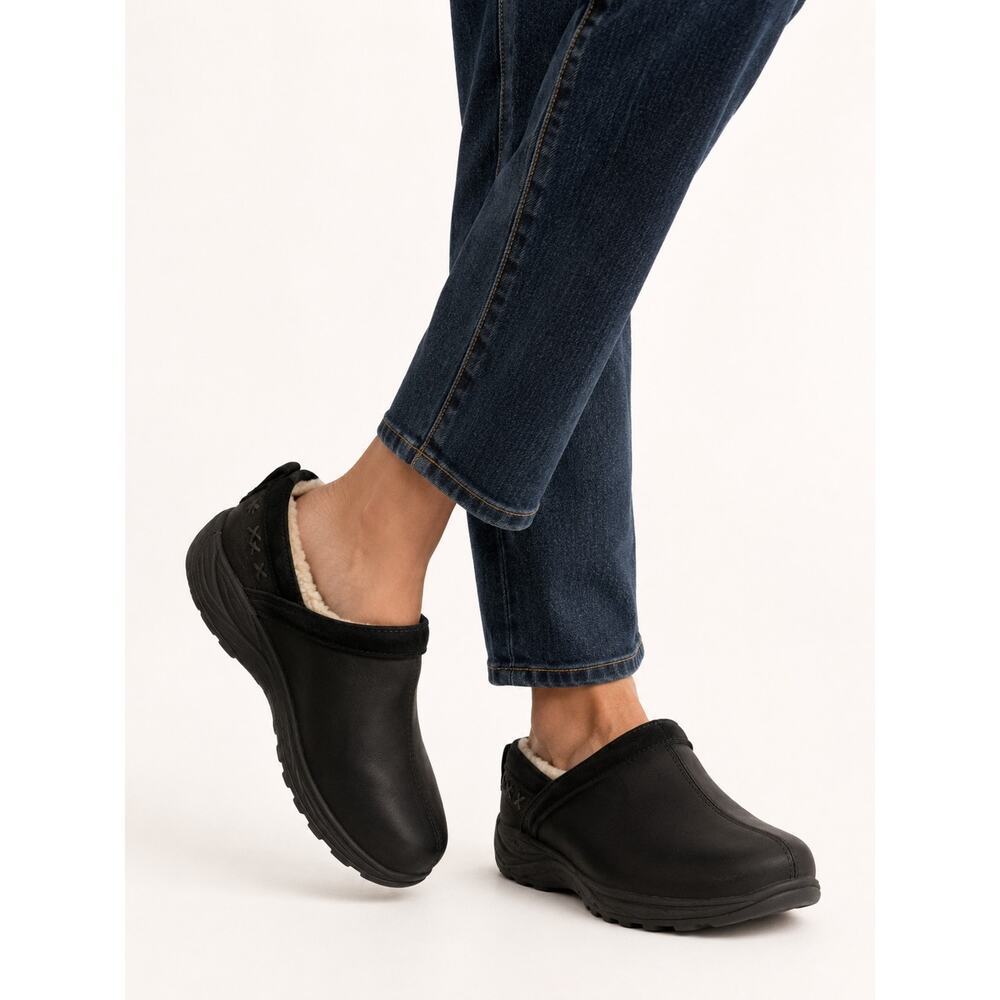 NWOT LL Bean Sherpa Lined Slip On Clog Women 7M Black‎ Comfort Outdoor